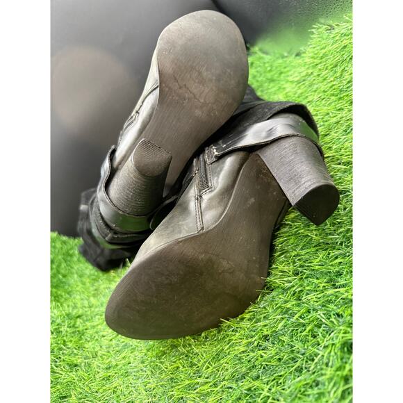 Carlos Santana- Black- Suede Heeled Boots- Size 9.5W - Picture 8 of 10